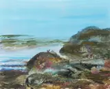 Landscape by Juvenal Sansó Garrit, watercolor on paper, sold Mar 2018