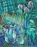 Still Life by Onib Olmedo, pastel on felt paper, sold Dec 2017