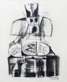 Vendor VIII by Mauro Malang Santos, charcoal on paper, sold Sep 2017