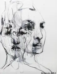 Martin Honasan, Untitled, pen, ink, acrylic on paper