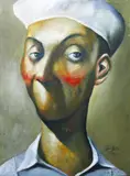 Untitled by Emmanuel Garibay, oil on canvas, sold Sep 2017