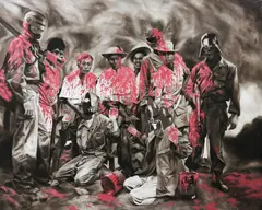 Untitled by Keb Cerda, oil on canvas, sold Sep 2017