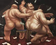 Mark Justiniani, Trip to Jerusalem, oil on canvas