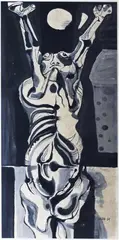 Scream by Ang Kiukok, Ink On Paper, sold Sep 2017