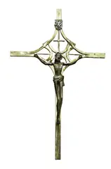 Crucifixion by Eduardo Castrillo, brass, sold Sep 2017