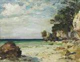Martino Abellana, Seascape, oil on canvas