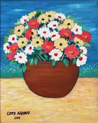 Cory Aquino, Still Life, oil on canvas