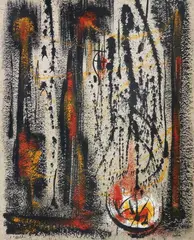 Snappers by Fernando Zóbel de Ayala y Montojo, mixed media, sold Sep 2017