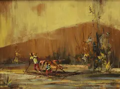 Untitled by Romeo Tabuena, oil on wood, sold Sep 2017