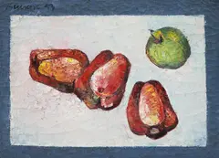 Apples by Ang Kiukok, oil on canvas, sold Sep 2017