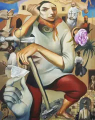 Radikal by Emmanuel Garibay, oil on canvas, sold Sep 2017