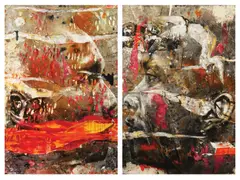 Martin Honasan, Monologue (Diptych), mixed media