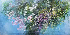 Orchids by Betsy Westendorp, oil on canson giverny paper, sold Sep 2017