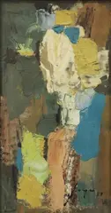 Abstract by José T. Joya, oil, sold Sep 2017