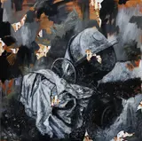 Renz Baluyot, Pensive, oil on canvas