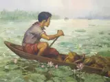 Fernando Amorsolo, Elias and Ibarra on Pasig River