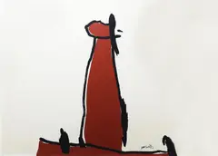 Study of Giraffe by R.M De Leon, acrylic on paper, sold Sep 2017