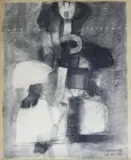Vendor VII by Mauro Malang Santos, charcoal on paper, sold Sep 2017