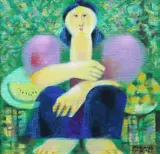 Untitled by Mauro Malang Santos, oil on canvas, sold Sep 2017