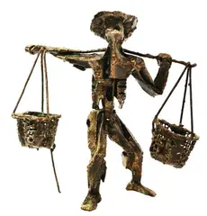 Jade Vendor by Solomon Saprid, brass, sold Sep 2017