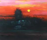 Sunrise by Juvenal Sansó Garrit, oil on canvas, sold Sep 2017