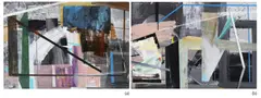 a.) “I’ve Seen What’s Under I“ b.) “I’ve Seen What’s Under II“ by Zean Cabangis, acrylic collage on canvas, sold Sep 2017