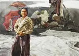 Antipas Delotavo, Woman with Umbrella
