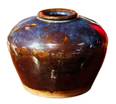 Bluish Jar with Bluish Hue by Menchu Katigbak Collection, sold Mar 2017