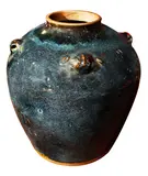 Jar with Bluish Hue Four Ears Intact by Menchu Katigbak Collection, sold Mar 2017