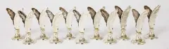 11 Silver Place Card Holders Feather Design by Menchu Katigbak Collection, sold Mar 2017