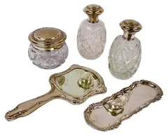 Crystal and Silver Plated Vanity Set by Menchu Katigbak Collection, sold Mar 2017