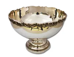 Big Silver Punch Bowl with Stand by Menchu Katigbak Collection, sold Mar 2017
