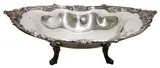 Menchu Katigbak Collection, Oval Silver Plated Tray with Four Legs