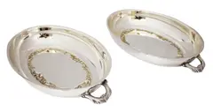 Oblong Silver Plated Bowls with 2 Handles with Inn by Menchu Katigbak Collection, sold Mar 2017