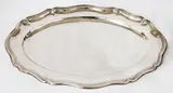 Menchu Katigbak Collection, Big Silver Plated Tray with Side Designs