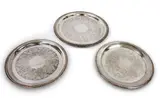 Round Silver Plates with Design by Menchu Katigbak Collection, sold Mar 2017
