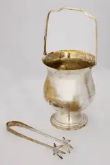 Silver Plated Ice Bucket with Handle and Silver Pl by Menchu Katigbak Collection, sold Mar 2017
