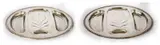 Menchu Katigbak Collection, Pair of Big Oval Silver Plated Tray with Leaves De