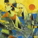 Harana by Angelito Antonio, Oil On Canvas, sold Feb 2017
