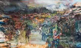 Buen Calubayan, Palabas / Papasok, Oil On Canvas