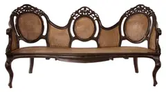 Mariposa Sofa, 3rd Quarter of the 19th Century, Narra And Rattan