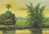 Isidro Ancheta, Landscape, Oil On Canvas