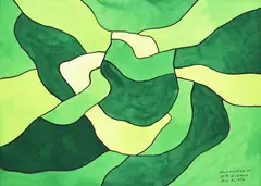 Abstraction 41 by Hernando R. Ocampo, watercolor on paper, sold Dec 2016