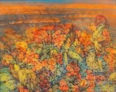 Untitled by Juvenal Sansó Garrit, oil on wood, sold Dec 2016