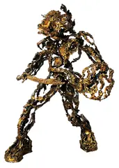 Warrior by Solomon Saprid, brass, sold Sep 2016