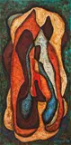 Ramon Estella, The Crucible, oil on wood