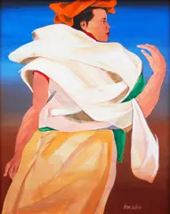 Sabel by Benedicto Cabrera, acrylic on canvas, sold Dec 2015