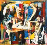 Untitled by Emmanuel Garibay, oil on canvas, sold Dec 2015
