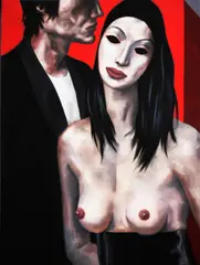 Lovers 1 by Kiko Escora, oil on canvas, sold Dec 2015