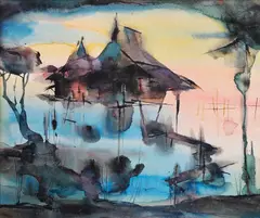 Untitled by Romeo Tabuena, watercolor on paper, sold Dec 2015